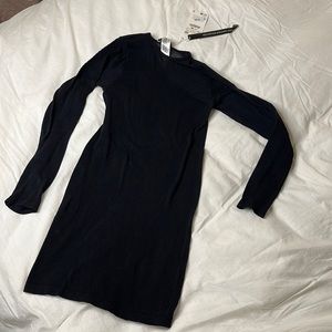 Zara limitless contour collection black dress bodycon NWT